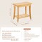 Wicker Shower Bench Stool 330 lbs Capacity with Storage Shelf Natural Wicker